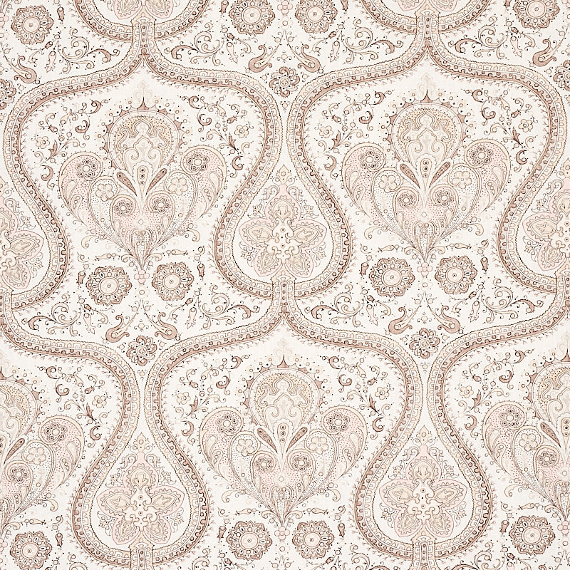 Schumacher Paisley Court Neutral Fabric Sample 179862