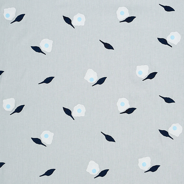 Schumacher Aquinnah Hand Block Sky Fabric Sample 179890