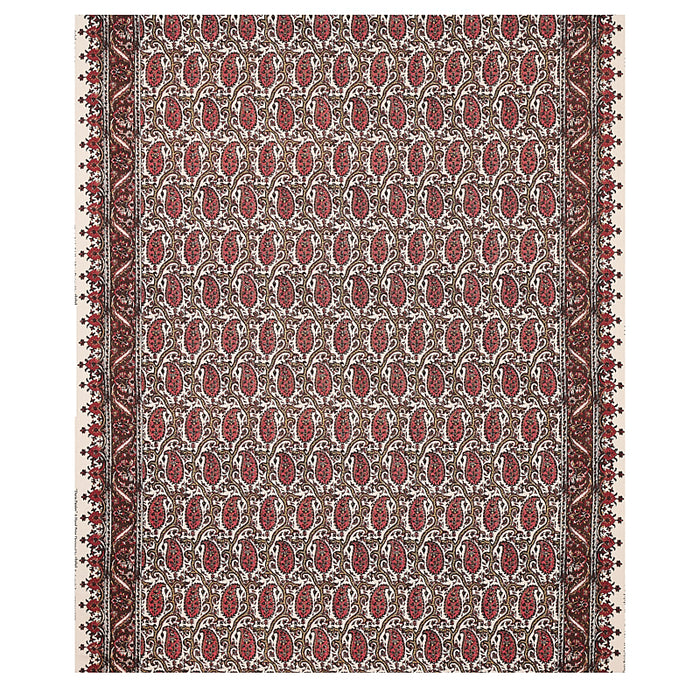 Schumacher Daria Paisley Maroon Fabric Sample 179960