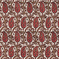 Schumacher Daria Paisley Maroon Fabric 179960