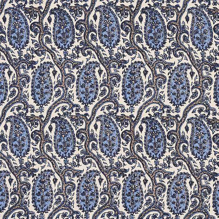 Schumacher Daria Paisley Indigo Fabric 179961