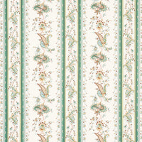 Schumacher Elena Paisley Stripe Green Fabric 179981