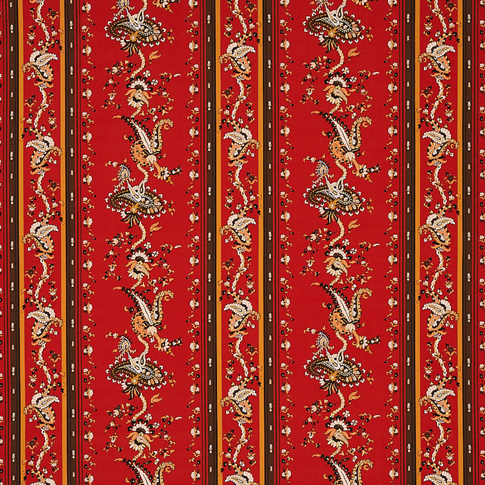 Schumacher Elena Paisley Stripe Pompeii Fabric Sample 179982