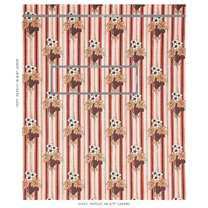 Schumacher Turnip Carnation Fabric Sample 179991
