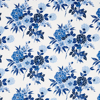 Schumacher Valentina Floral Blue Fabric 180020