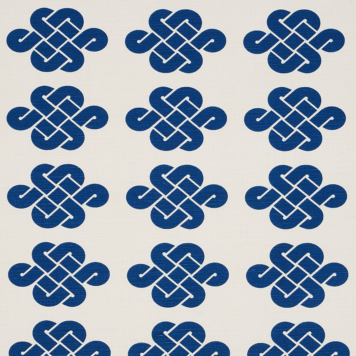 Schumacher Penelope Knot Blue Fabric 180031