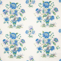 Schumacher Ashford Linen Cornflower And Lilac Fabric 180041