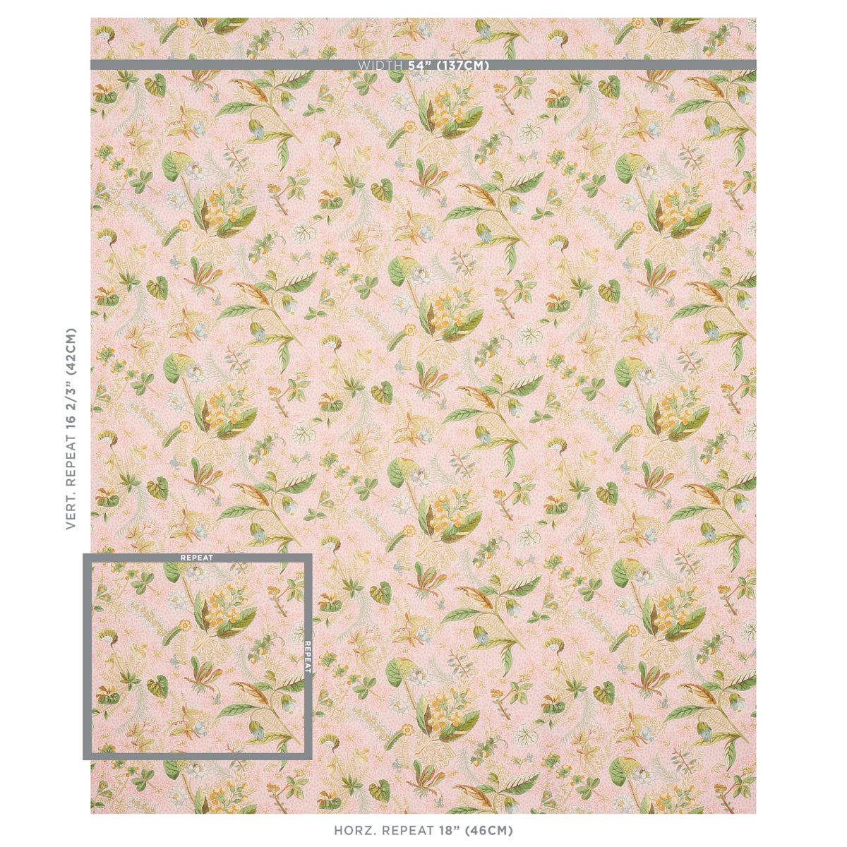 Schumacher Blackwell Linen Blush Fabric Sample 180092
