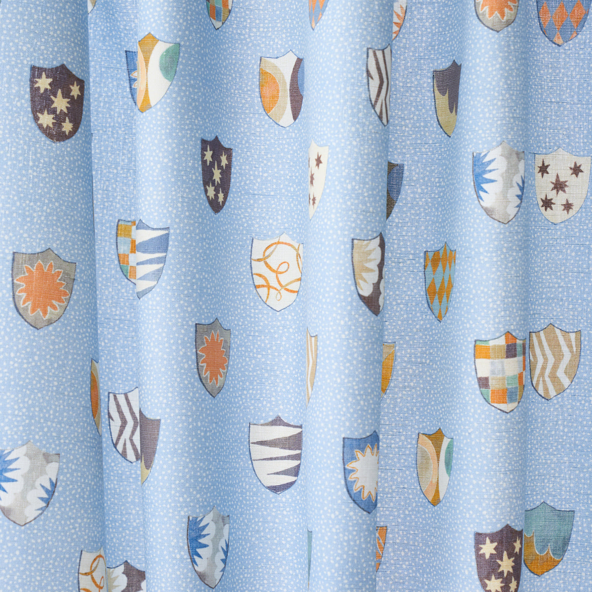 Schumacher Heraldic Oxford Blue Fabric 180161