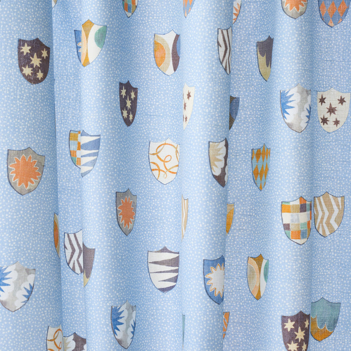 Schumacher Heraldic Oxford Blue Fabric 180161