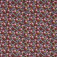 Schumacher Calico Multi On Brown Fabric 180171
