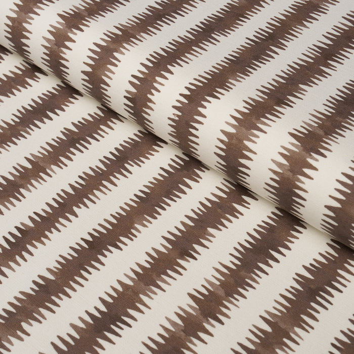 Schumacher Cardiogram Brown Fabric Sample 180183