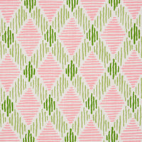 Schumacher Dexter Indoor/Outdoor Pink & Green Fabric 180232