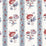 Schumacher Ariana Floral Stripe Pearlware Blue Fabric 180241