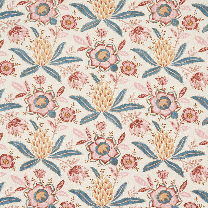 Schumacher Lafayette Botanical Rosso Antico Fabric Sample 180252