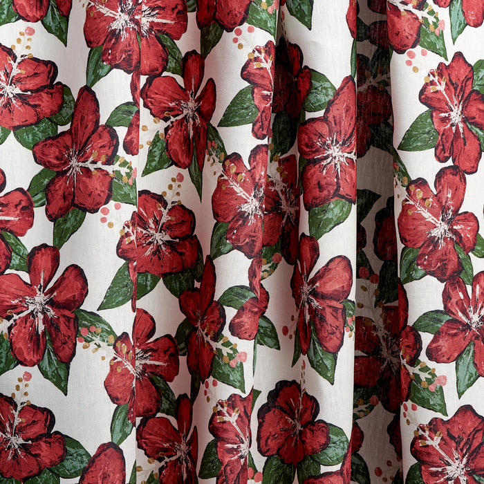 Schumacher Fabienne Red Fabric Sample 180260