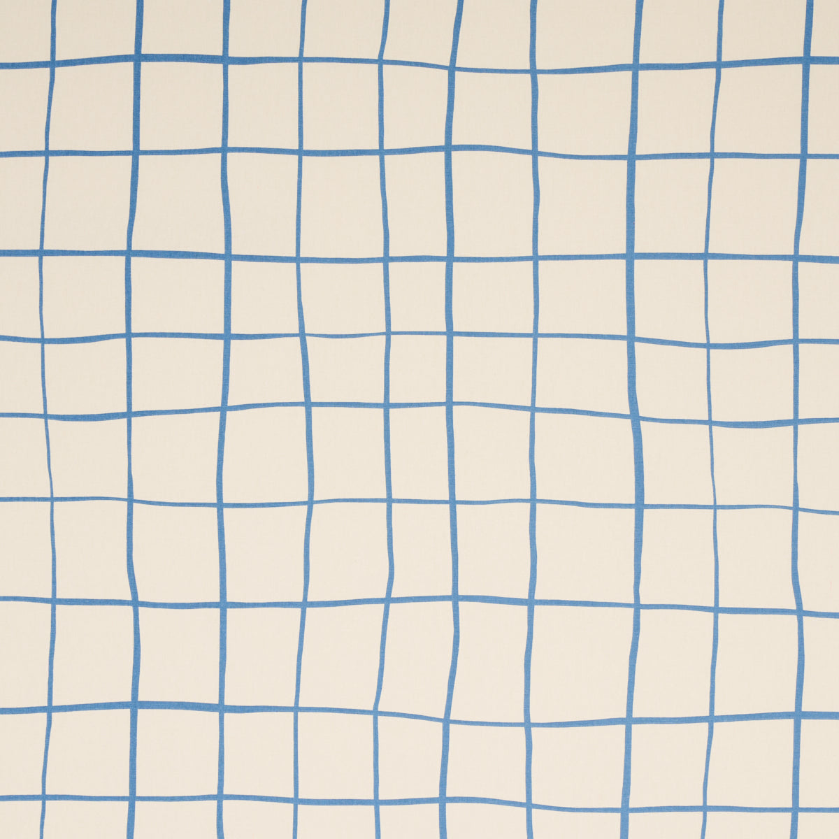 Schumacher Painterly Windowpane Blue Fabric Sample 180292