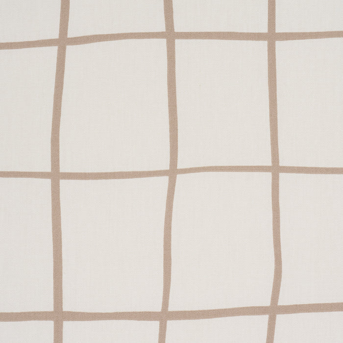 Schumacher Painterly Windowpane Neutral Fabric Sample 180294