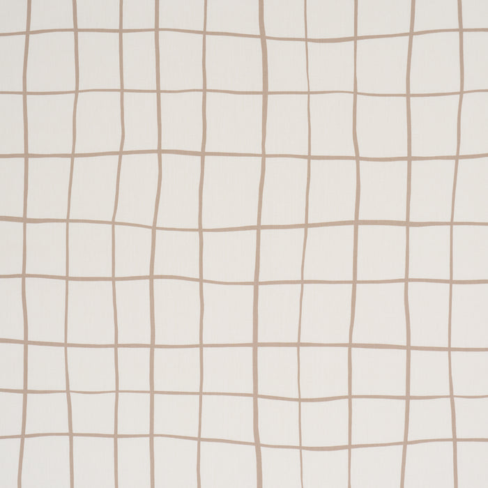 Schumacher Painterly Windowpane Neutral Fabric Sample 180294