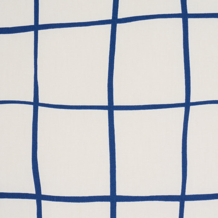 Schumacher Painterly Windowpane Navy Fabric 180295