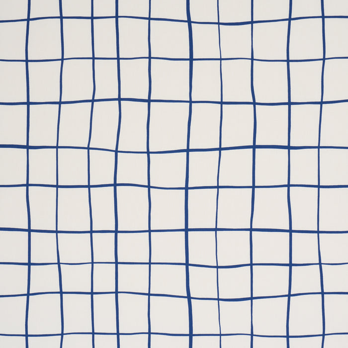 Schumacher Painterly Windowpane Navy Fabric Sample 180295