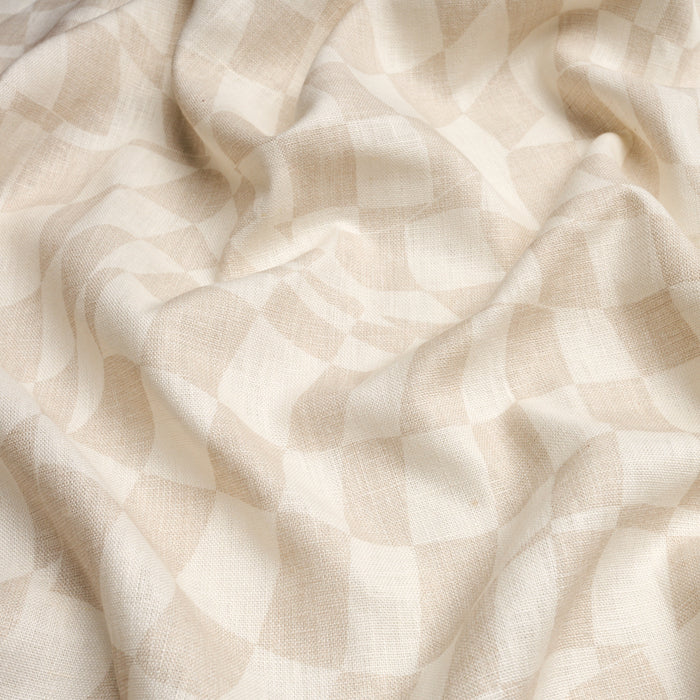 Schumacher Loose Check Light Neutral Fabric 180330