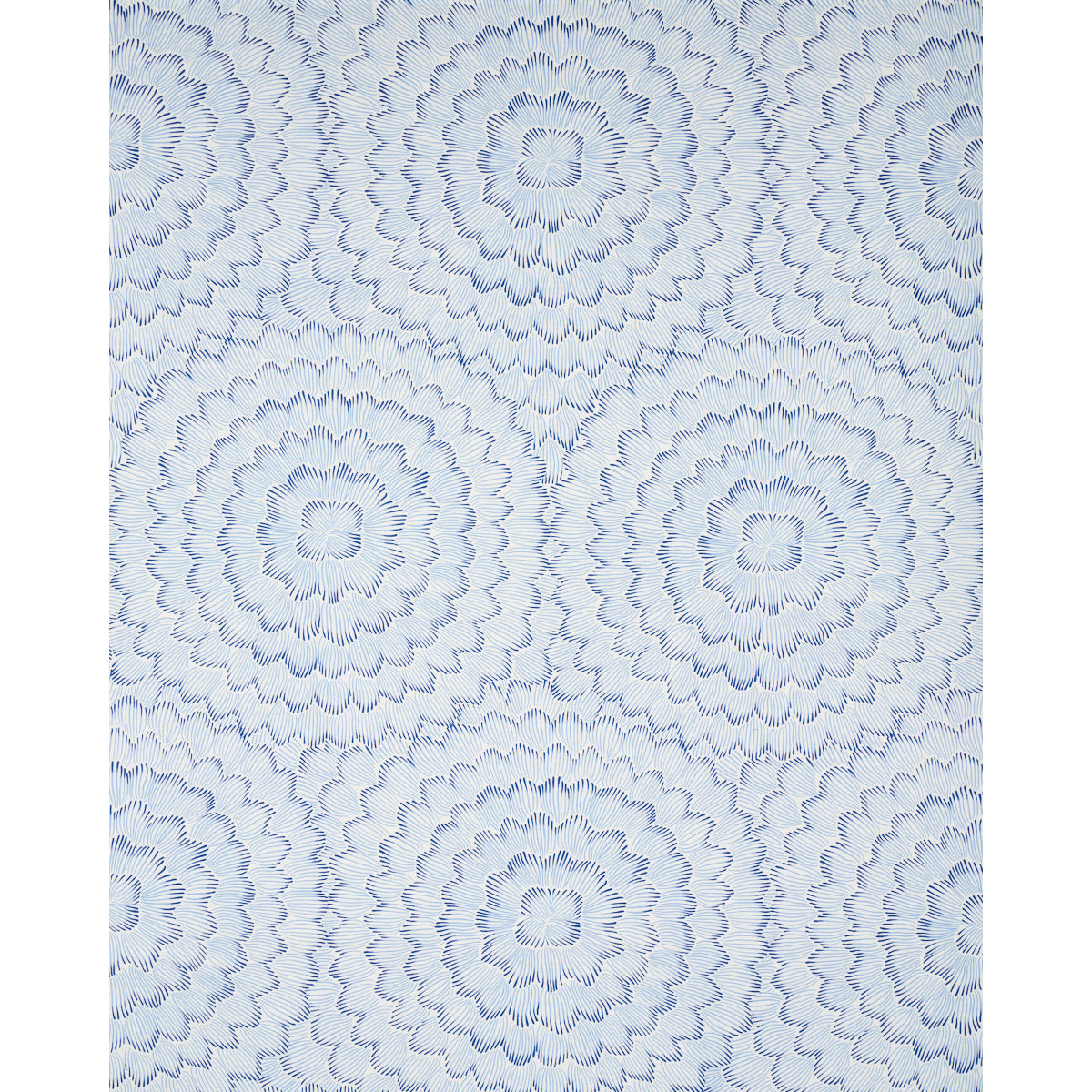 Schumacher Feather Bloom Two Blues Fabric Sample 180360