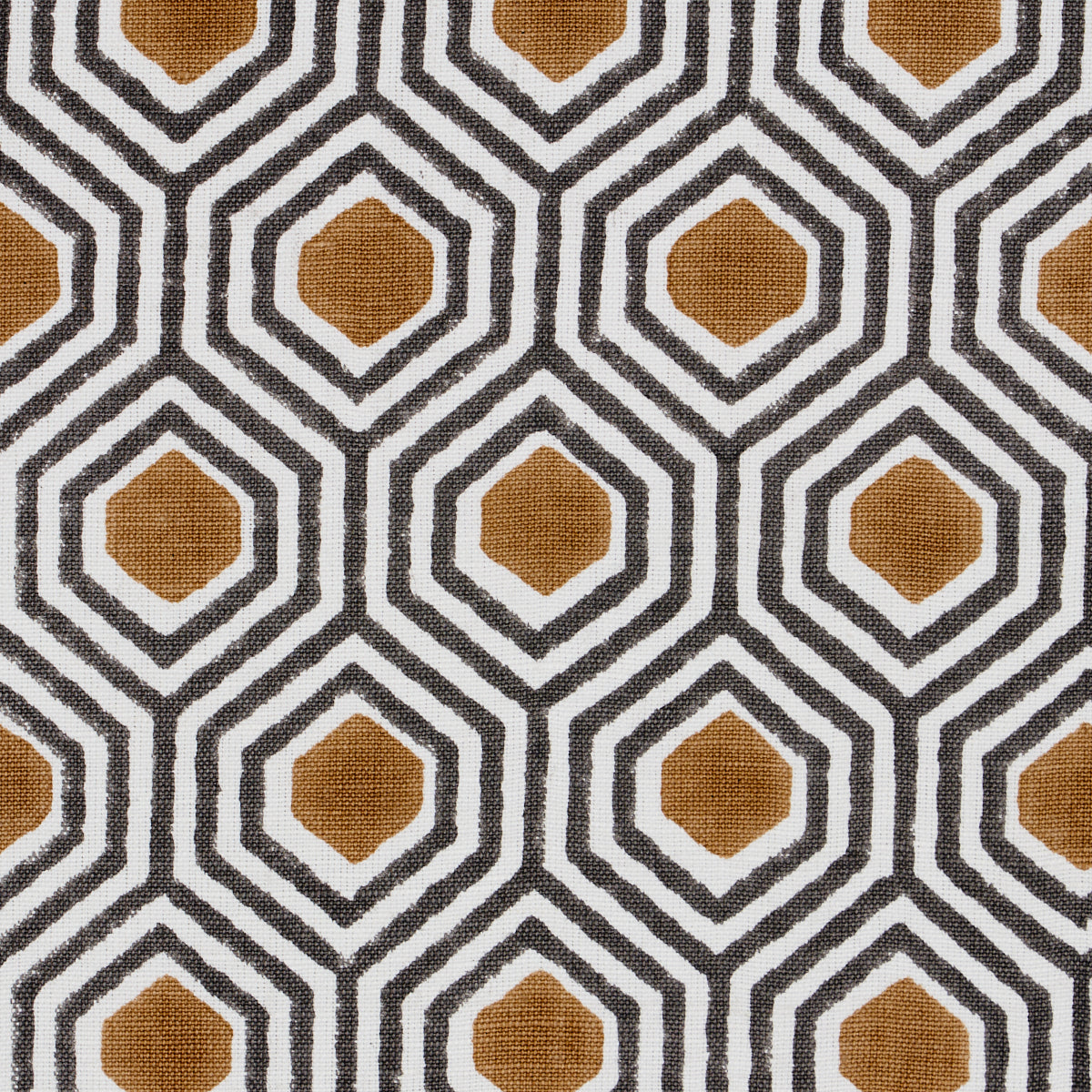 Schumacher Otis Hand Print Dark Neutral Fabric 180373