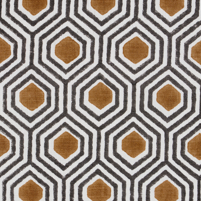 Schumacher Otis Hand Print Dark Neutral Fabric 180373