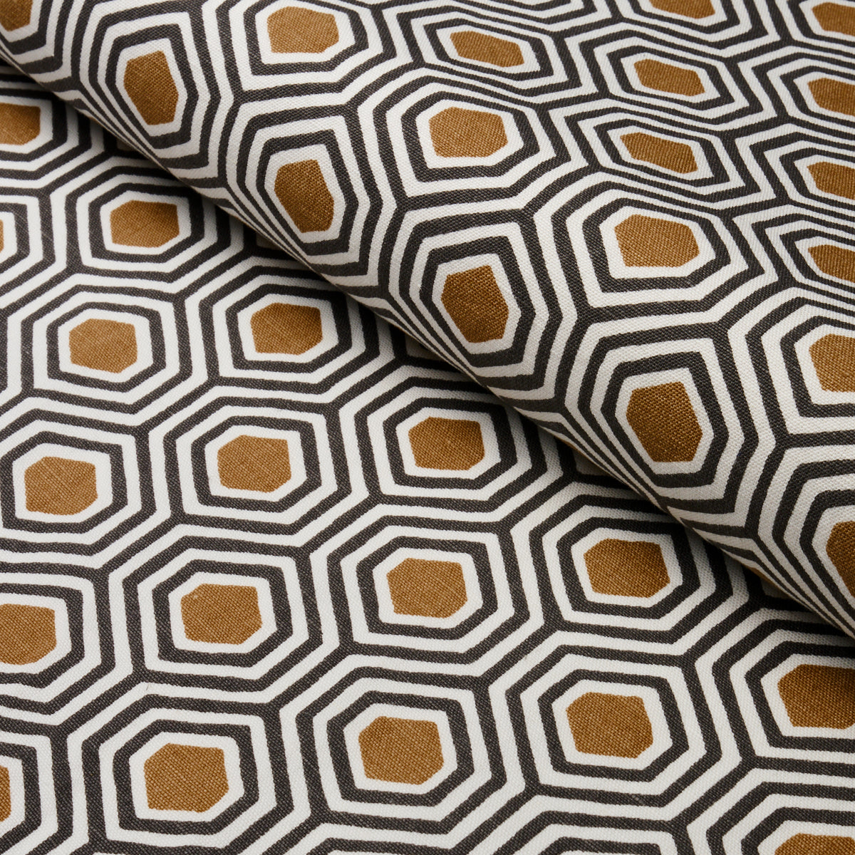 Schumacher Otis Hand Print Dark Neutral Fabric 180373