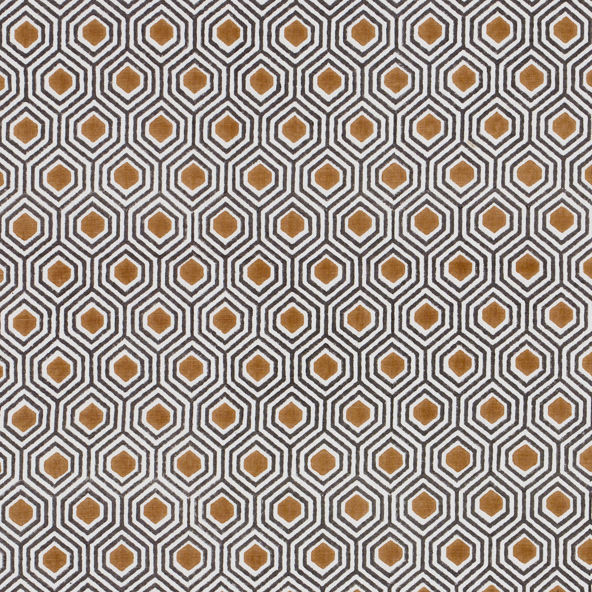 Schumacher Otis Hand Print Dark Neutral Fabric 180373