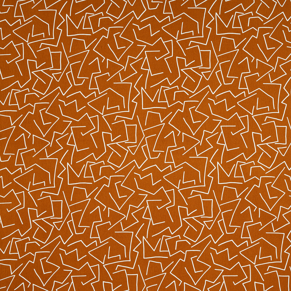 Schumacher Tangent Print Saffron Fabric Sample 180412