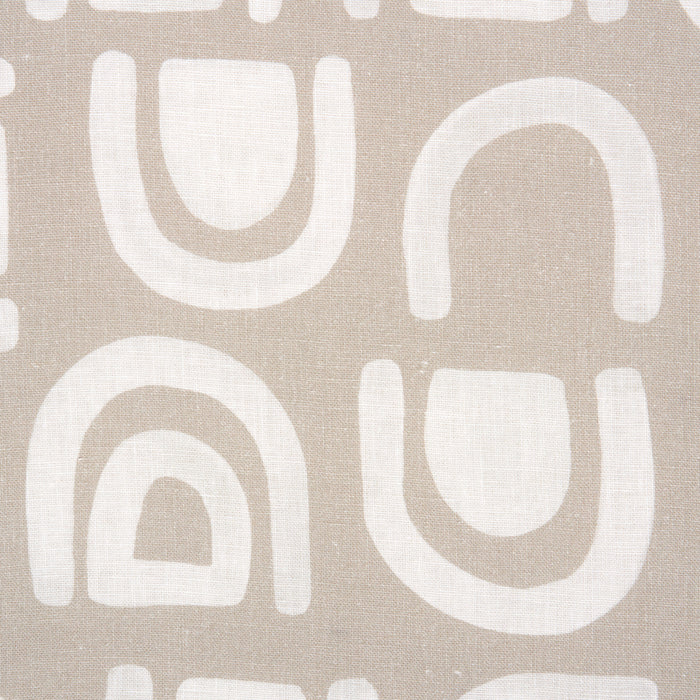 Schumacher Threshold Printed Linen Ginger Fabric 180420