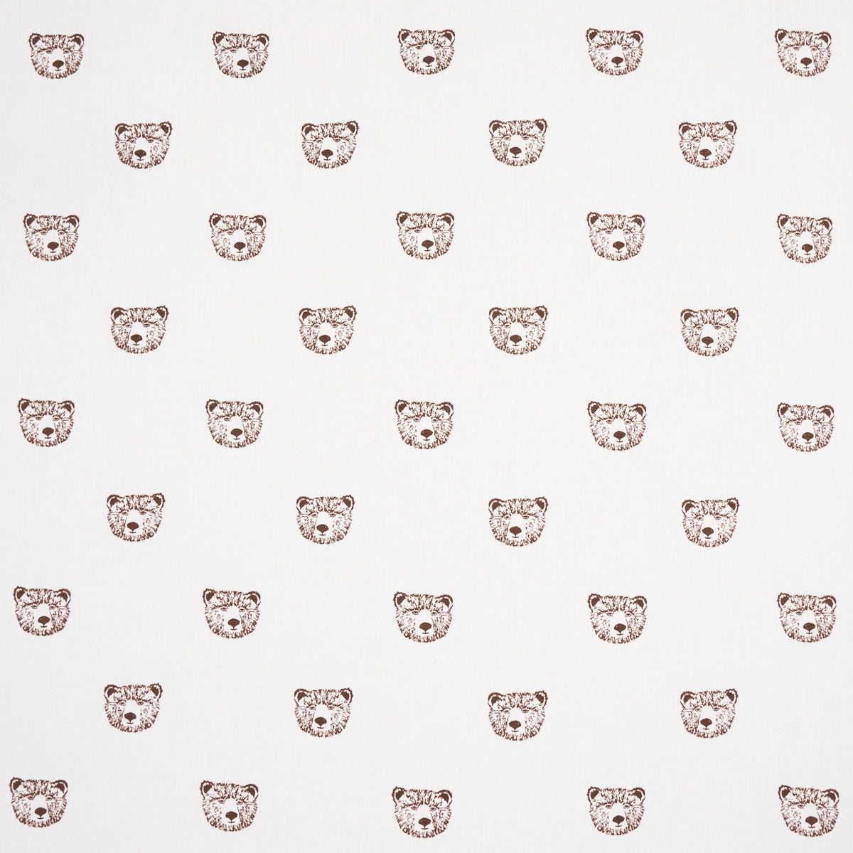 Schumacher Bear High Performance Print Ivory Fabric Sample 180470
