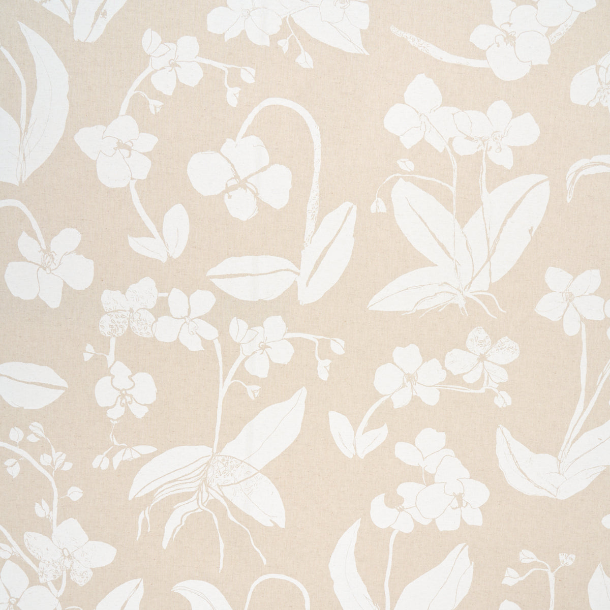 Schumacher Orchids Have Dreams Light Neutral Fabric Sample 180511