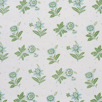Schumacher Colline Leaf & Aqua Fabric 180540