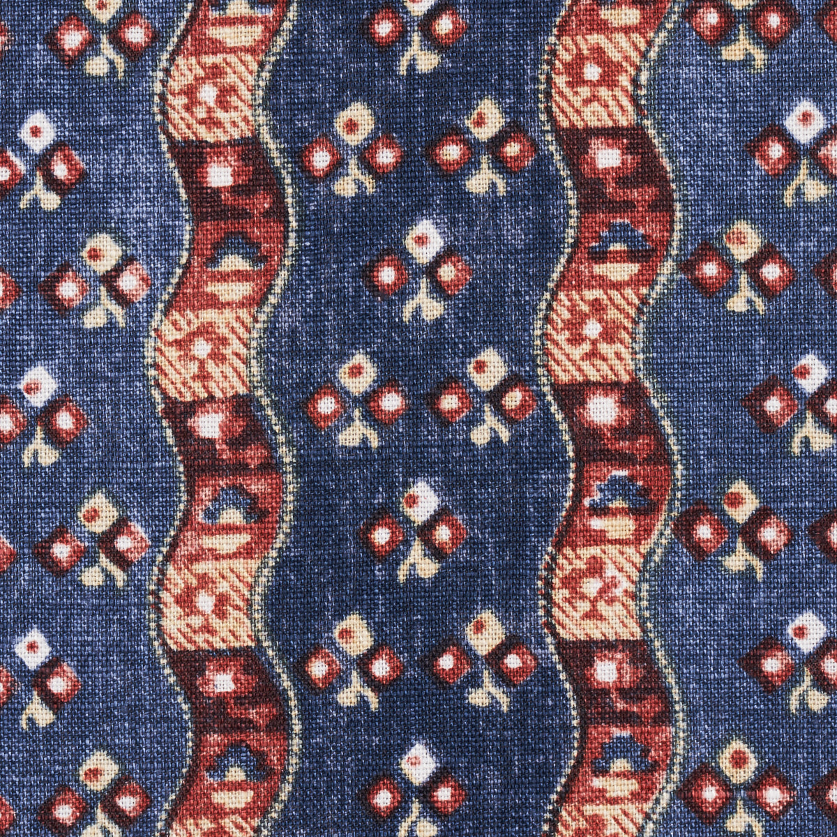 Schumacher Ottilie Stripe Document Fabric 180560