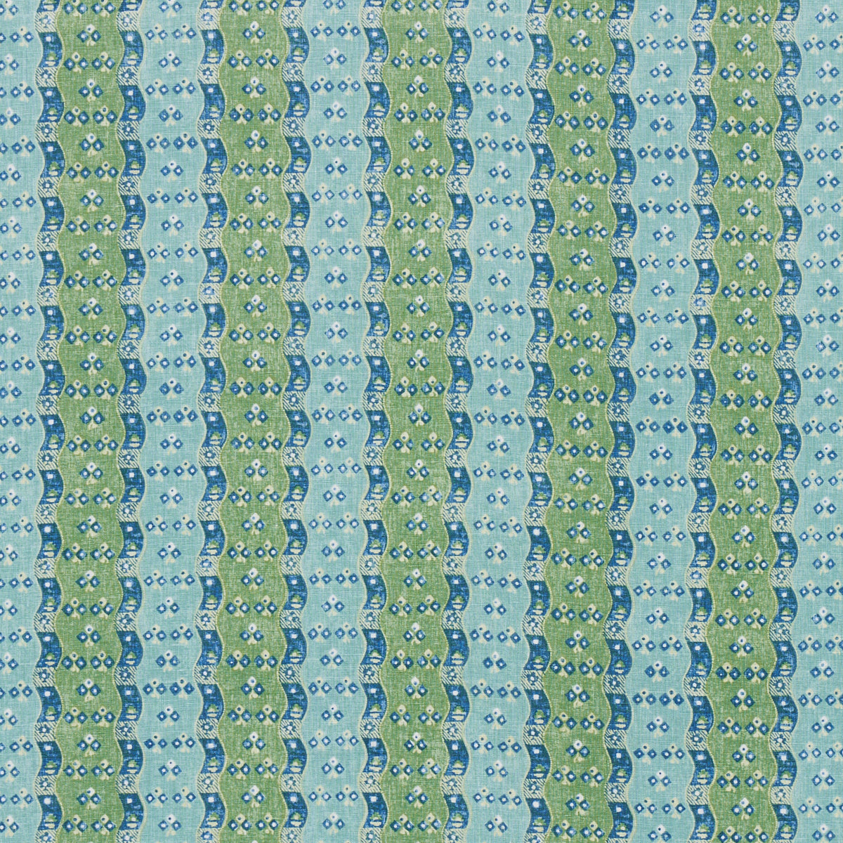 Schumacher Ottilie Stripe Green Fabric 180561