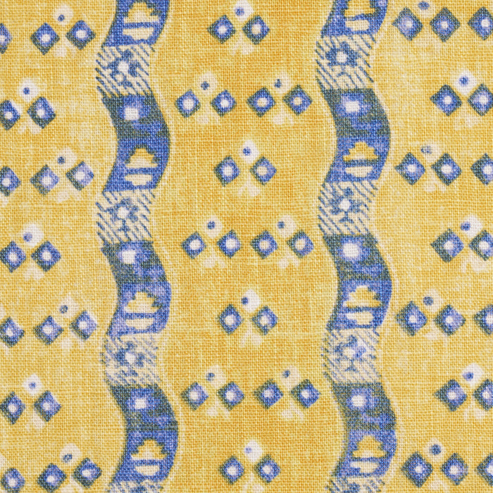 Schumacher Ottilie Stripe Yellow Fabric 180562
