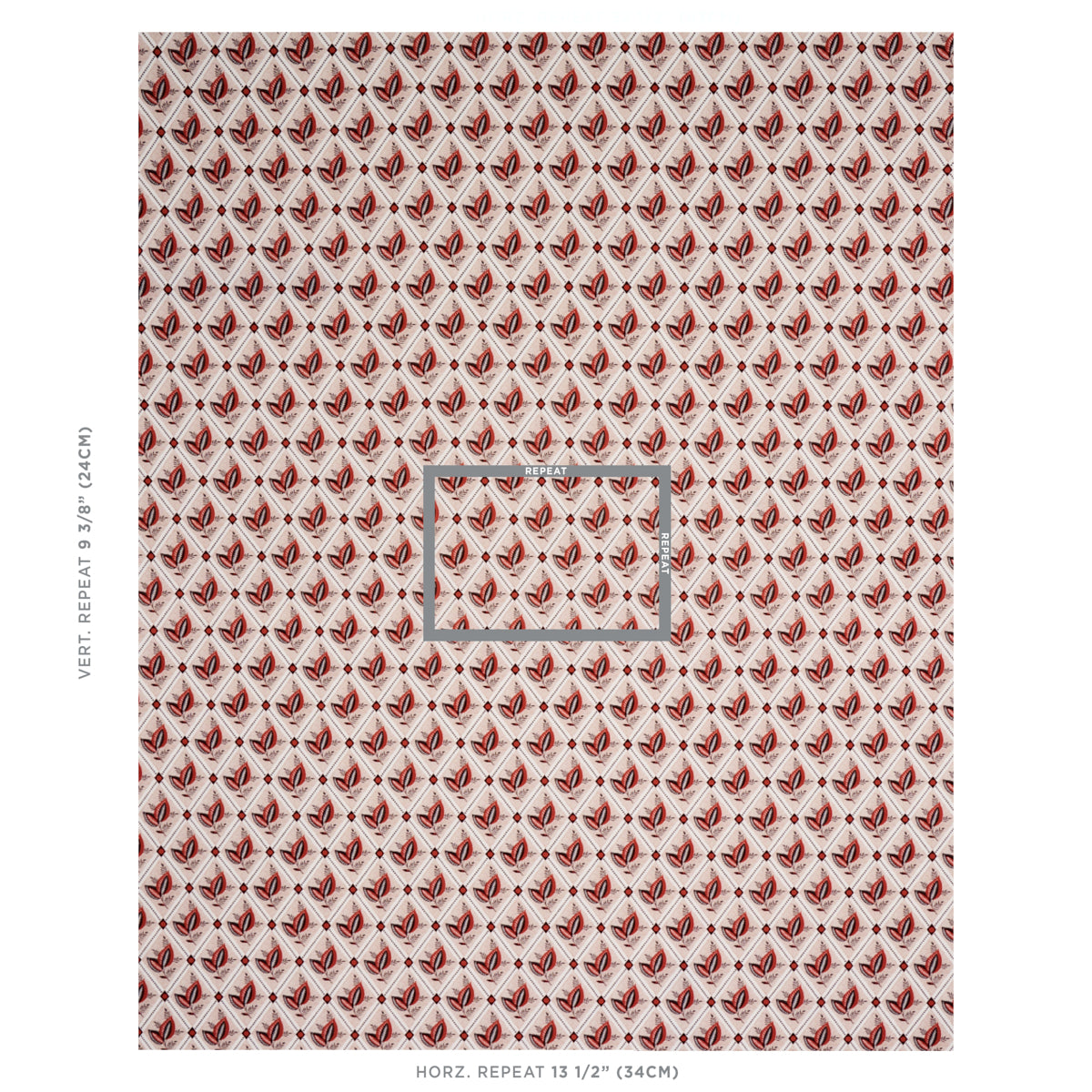 Schumacher Basile Trellis Spice & Carbon Fabric 180571