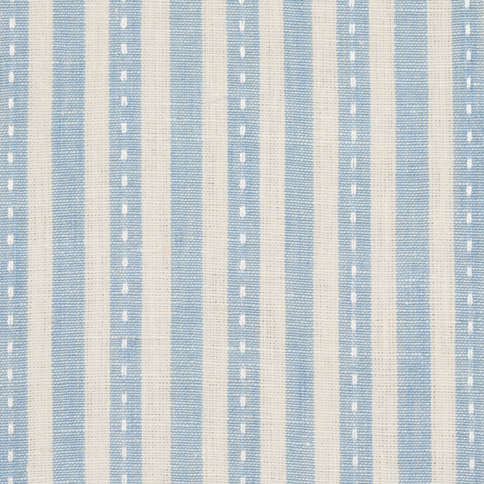 Schumacher Mathis Ticking Stripe Sky Fabric Sample 180590