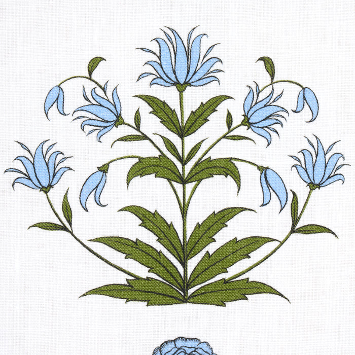 Schumacher Royal Poppy Stripe Sky Fabric 180670