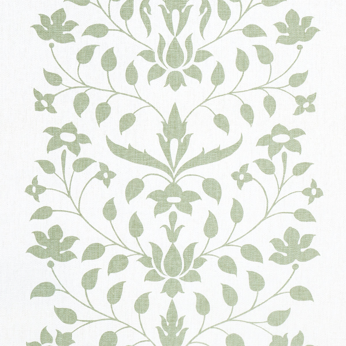 Schumacher Jaipur Mughal Flower Green Fabric Sample 180680