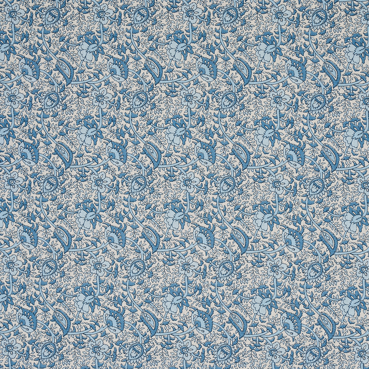 Schumacher Daisy Indoor/Outdoor Indigo Fabric 180710