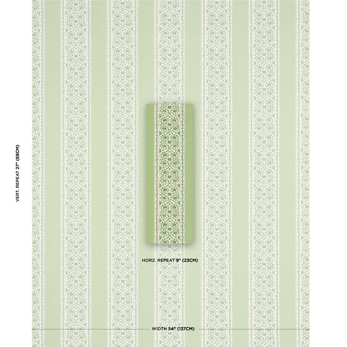 Schumacher Jasmine Indoor/Outdoor Leaf Green Fabric Sample 180741