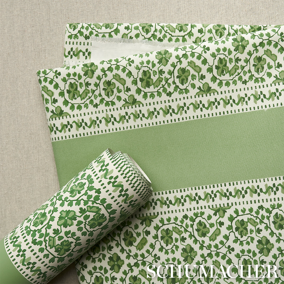 Schumacher Jasmine Indoor/Outdoor Leaf Green Fabric 180741
