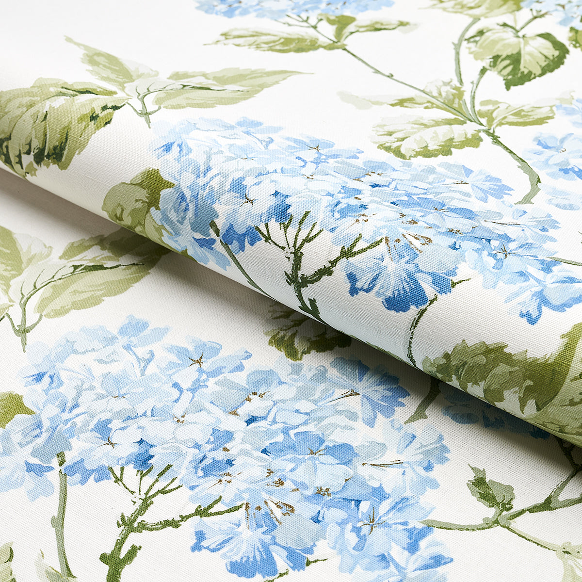 Schumacher Summer Hydrangea Blue Hydrangea Fabric Sample 180822