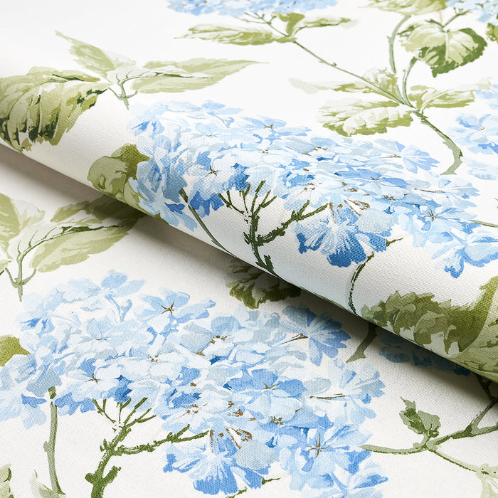 Schumacher Summer Hydrangea Blue Hydrangea Fabric Sample 180822