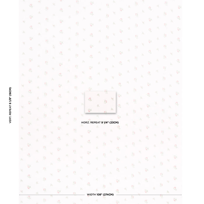Schumacher Margie Floral Sheer Rose Fabric Sample 180830