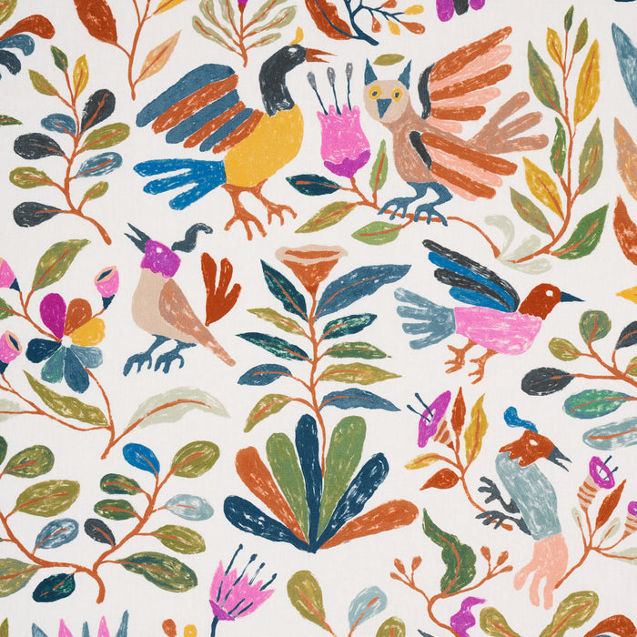 Schumacher Canopy Multi Birds Fabric Sample 180850